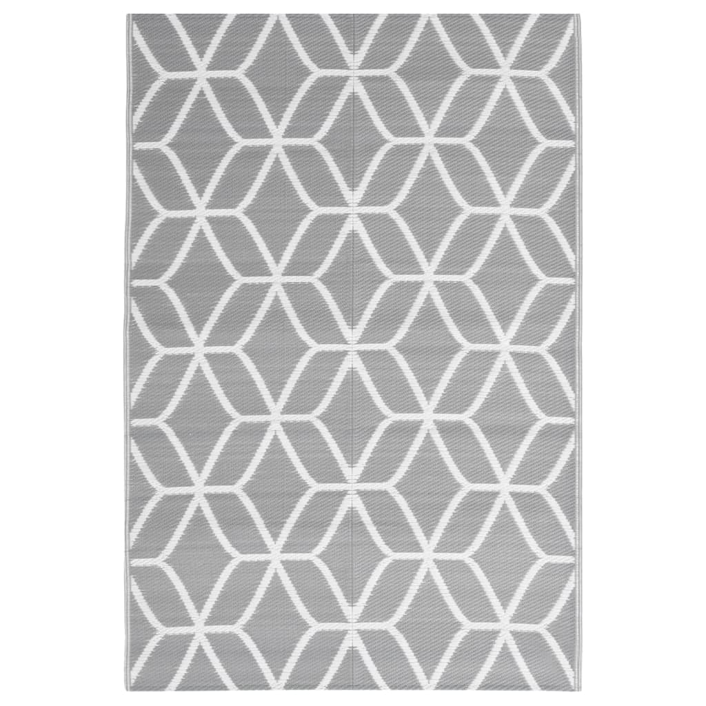 Outdoor Rug ARAKIL Grey 140x200 cm PP