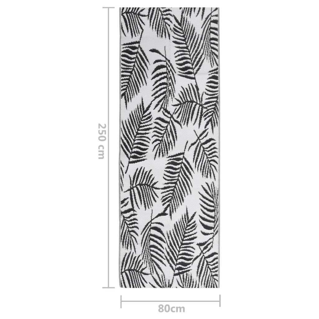 Outdoor Rug ARAKIL Black 80x250 cm PP