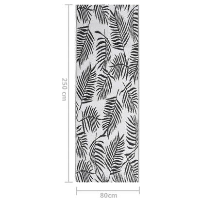 Outdoor Rug ARAKIL Black 80x250 cm PP