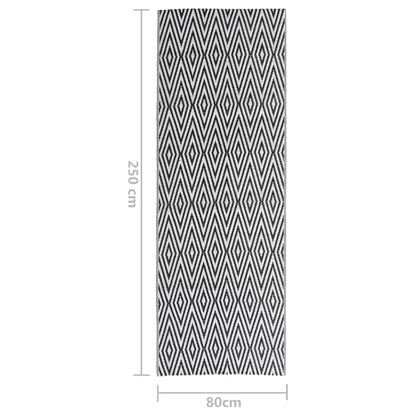 Outdoor Rug ARAKIL Black 80x250 cm PP