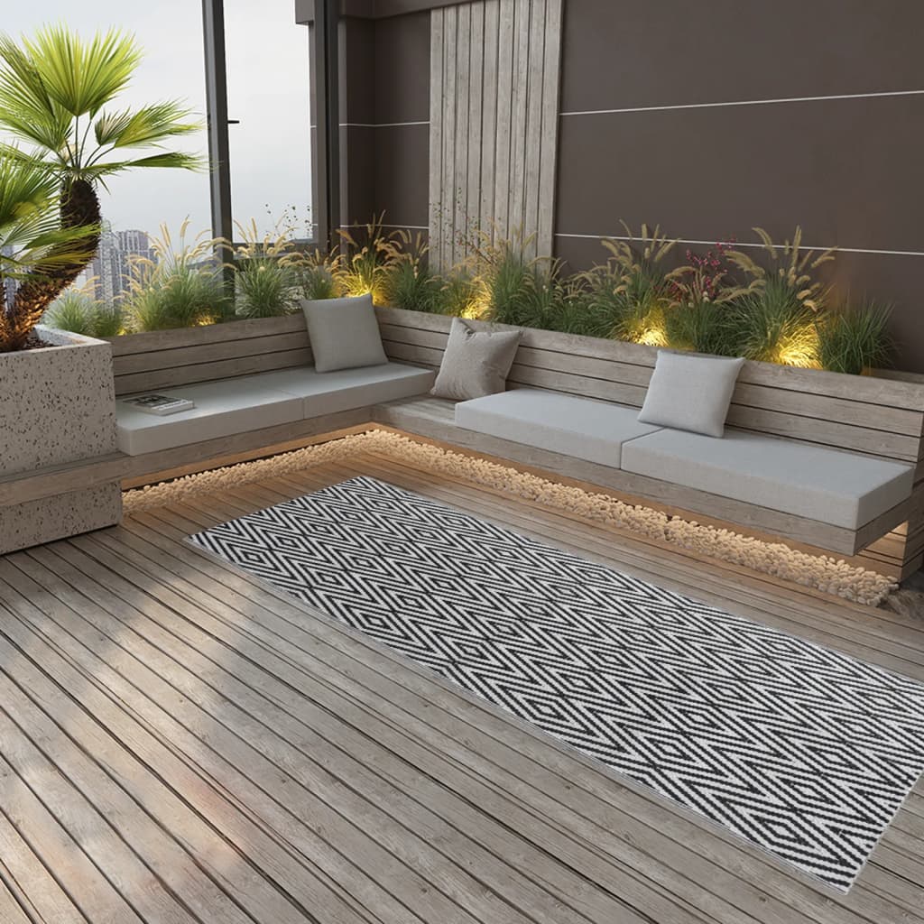 Outdoor Rug ARAKIL Black 80x250 cm PP