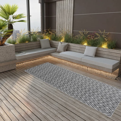 Outdoor Rug ARAKIL Black 80x250 cm PP