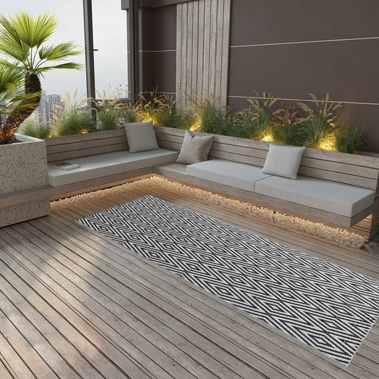 Outdoor Rug ARAKIL Black 80x250 cm PP