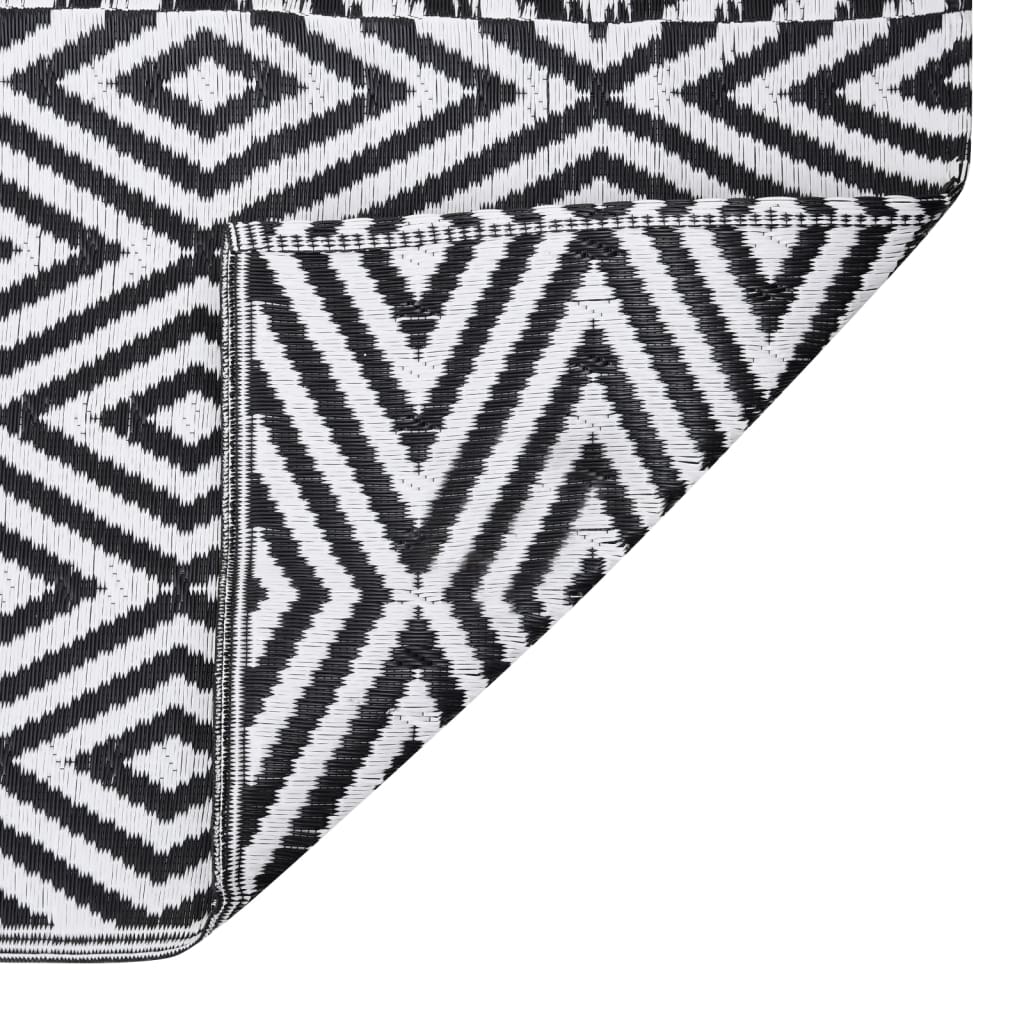 Outdoor Rug ARAKIL Black 140x200 cm PP
