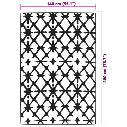 Outdoor Carpet ARAKIL Blue and White 140x200 cm PP