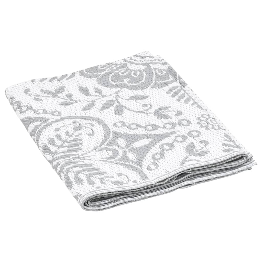 Outdoor Rug ARAKIL Light grey 140x200 cm PP