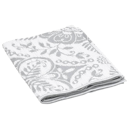 Outdoor Rug ARAKIL Light grey 140x200 cm PP