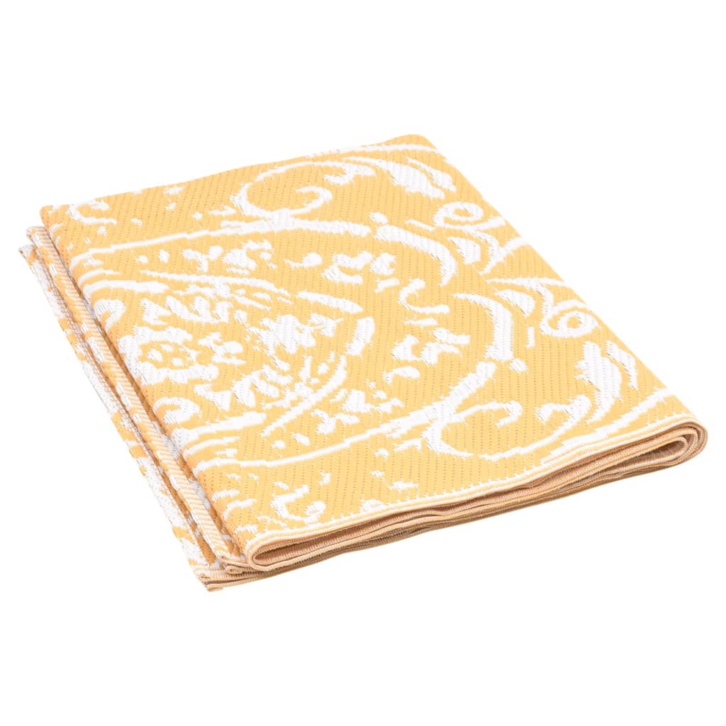 Outdoor Rug ARAKIL Yellow 140x200 cm PP