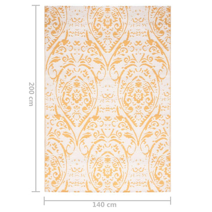 Outdoor Rug ARAKIL Yellow 140x200 cm PP