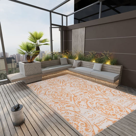 Outdoor Rug ARAKIL Yellow 140x200 cm PP