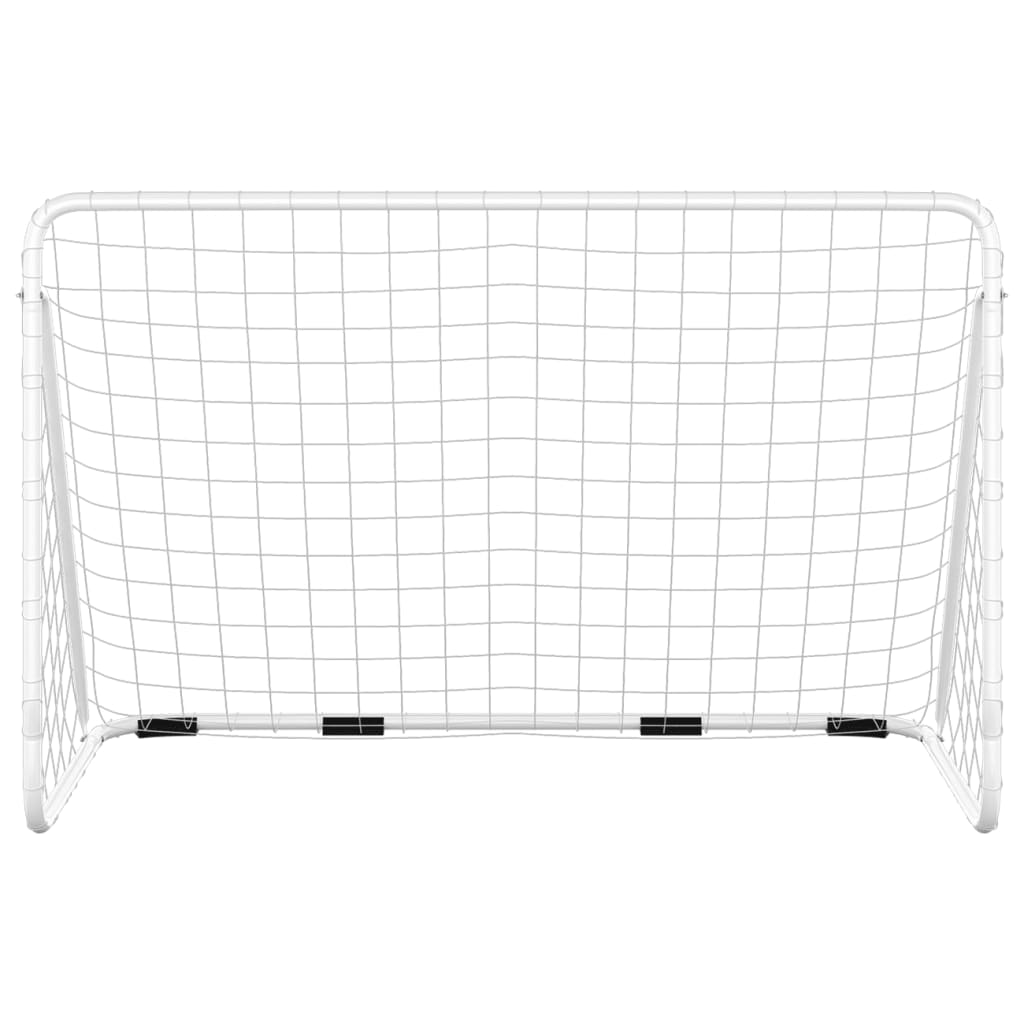 Football Goal with Net White 180x90x120 cm Steel