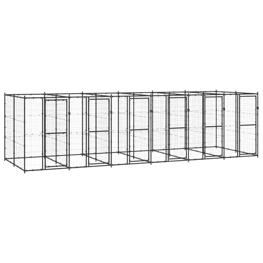 Outdoor Dog Kennel Steel 14.52 m²