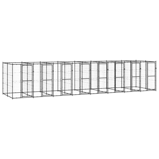 Outdoor Dog Kennel Steel 19.36 m²