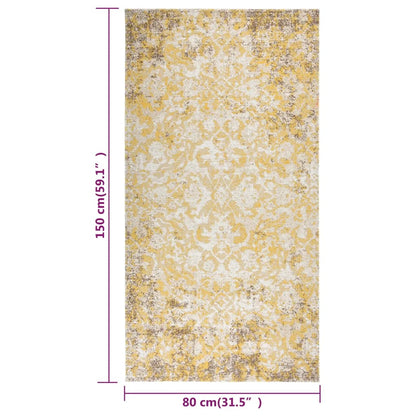 Outdoor Rug Flatweave 80x150 cm Yellow