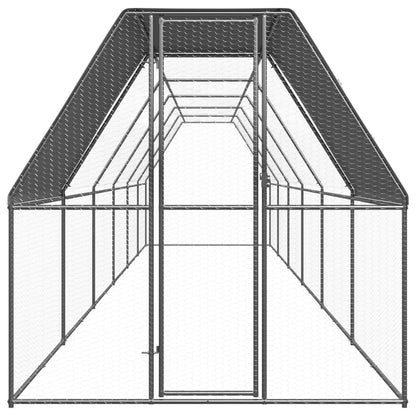 Outdoor Chicken Cage 2x12x2 m Galvanised Steel