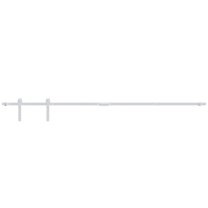 Mini Sliding Cabinet Door Kit Carbon Steel White 183 cm