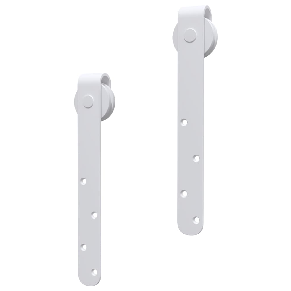 Mini Sliding Cabinet Door Kit Carbon Steel White 200 cm