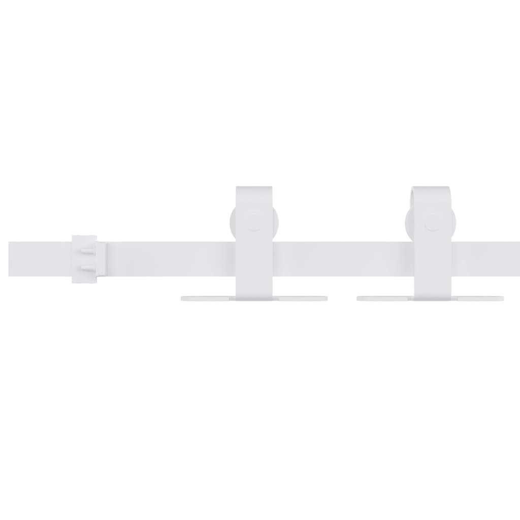 Mini Sliding Cabinet Door Kit Carbon Steel White 200 cm