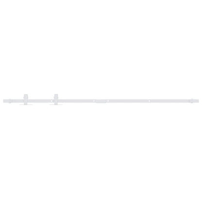 Mini Sliding Cabinet Door Kit Carbon Steel White 152 cm