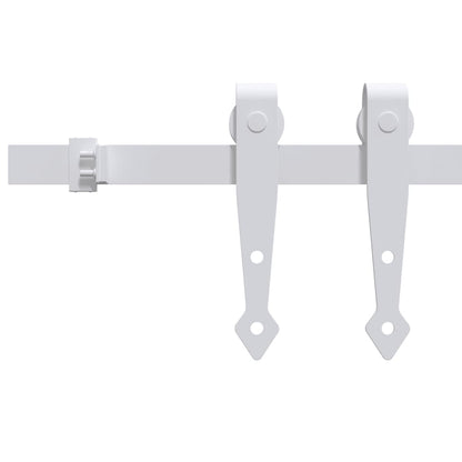 Mini Sliding Cabinet Door Kit Carbon Steel White 183 cm