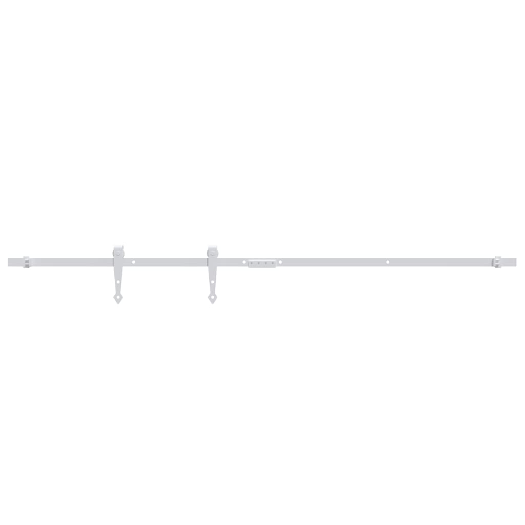 Mini Sliding Cabinet Door Kit Carbon Steel White 152 cm