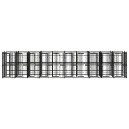 Outdoor Dog Kennel Steel 18.43 m²