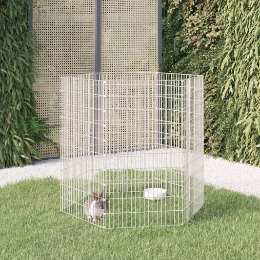 Free Range Animal Enclosure 6-Panel 54x100 cm Galvanised Iron