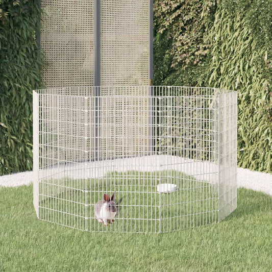 Free Range Animal Enclosure 10-Panel 54x100 cm Galvanised Iron