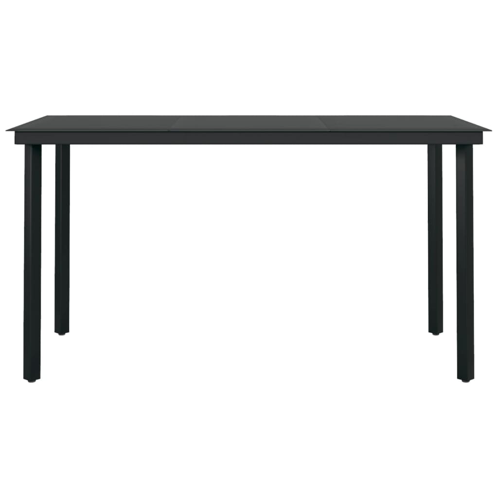 5 Piece Outdoor Dining Set Brown and Black