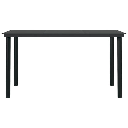 7 Piece Outdoor Dining Set Brown and Black