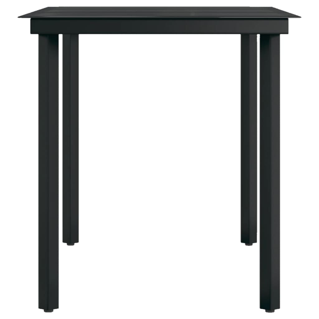 7 Piece Outdoor Dining Set Brown and Black