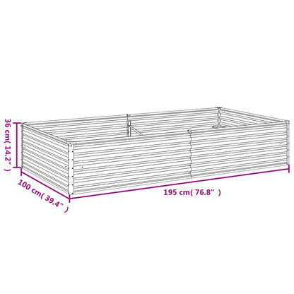 Garden Raised Bed 195x100x36 cm Corten Steel
