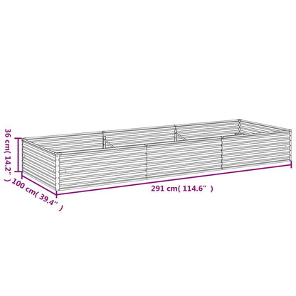 Garden Raised Bed 291x100x36 cm Corten Steel