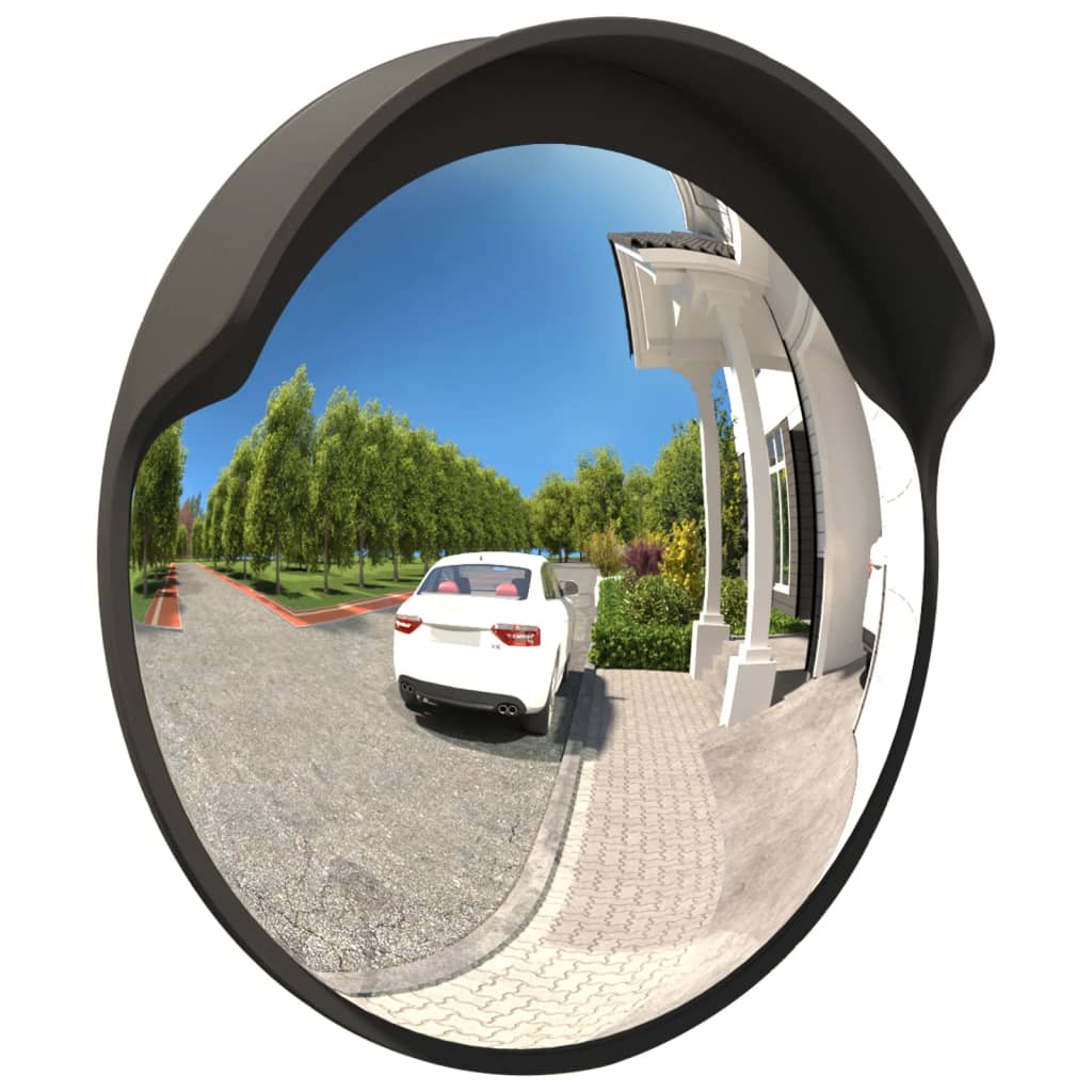 Outdoor Convex Traffic Mirror Black Ø60 cm Polycarbonate