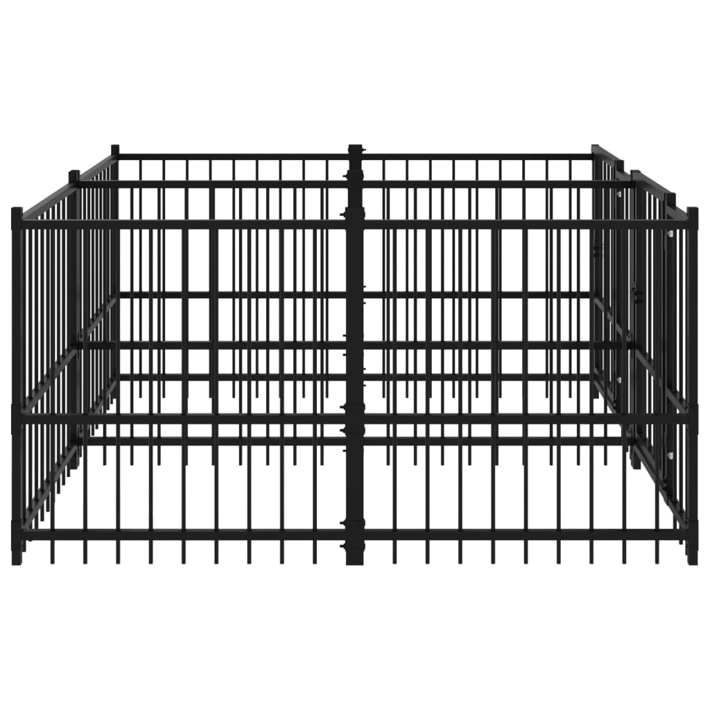 Outdoor Dog Kennel Steel 3.75 m²