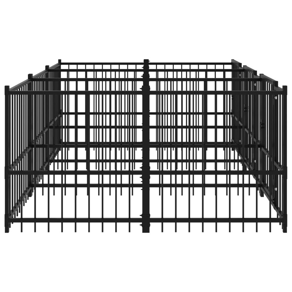 Outdoor Dog Kennel Steel 5.63 m²