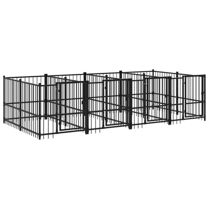 Outdoor Dog Kennel Steel 7.51 m²