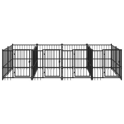 Outdoor Dog Kennel Steel 7.51 m²