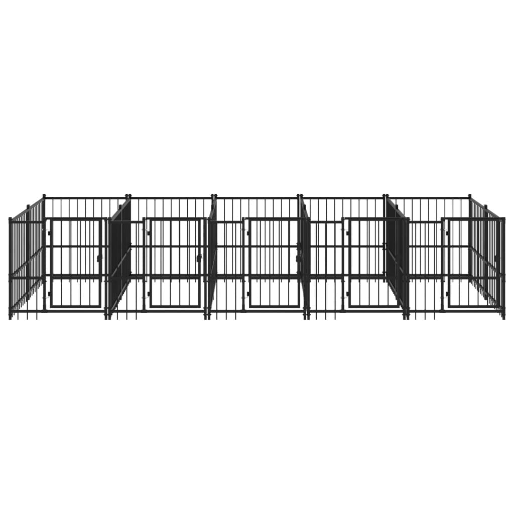 Outdoor Dog Kennel Steel 9.38 m²