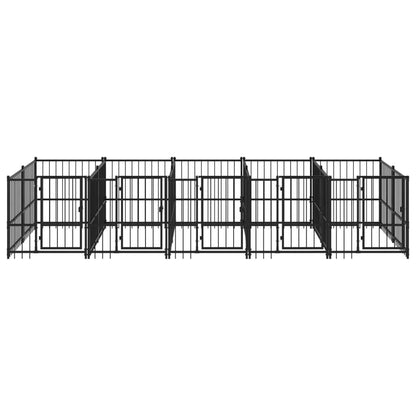 Outdoor Dog Kennel Steel 9.38 m²