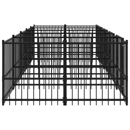 Outdoor Dog Kennel Steel 9.38 m²