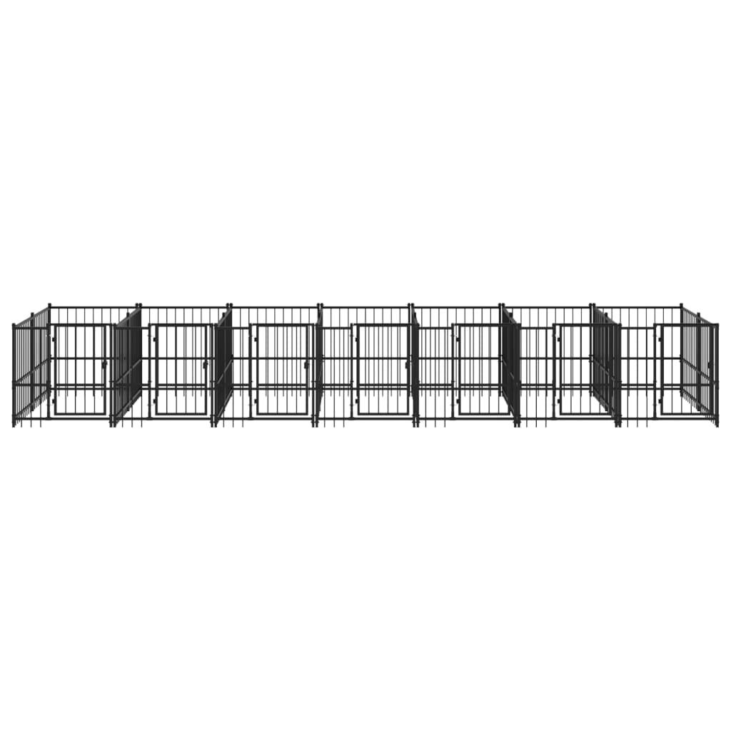 Outdoor Dog Kennel Steel 13.14 m²