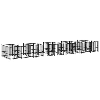Outdoor Dog Kennel Steel 16.89 m²