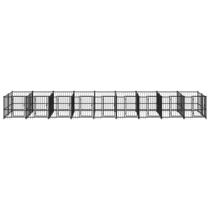 Outdoor Dog Kennel Steel 16.89 m²