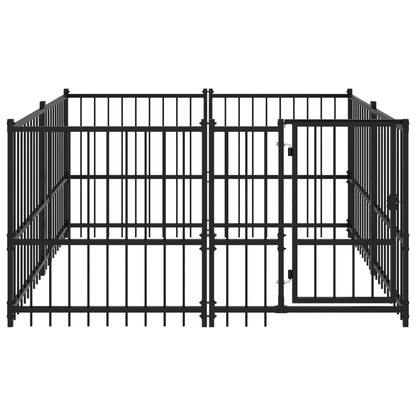 Outdoor Dog Kennel Steel 3.75 m²