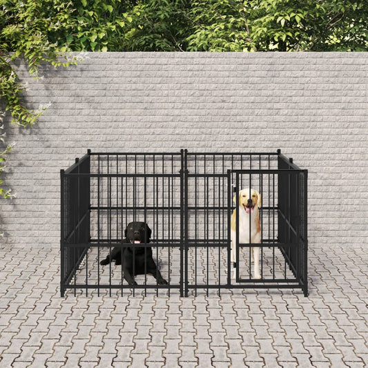 Outdoor Dog Kennel Steel 3.75 m²