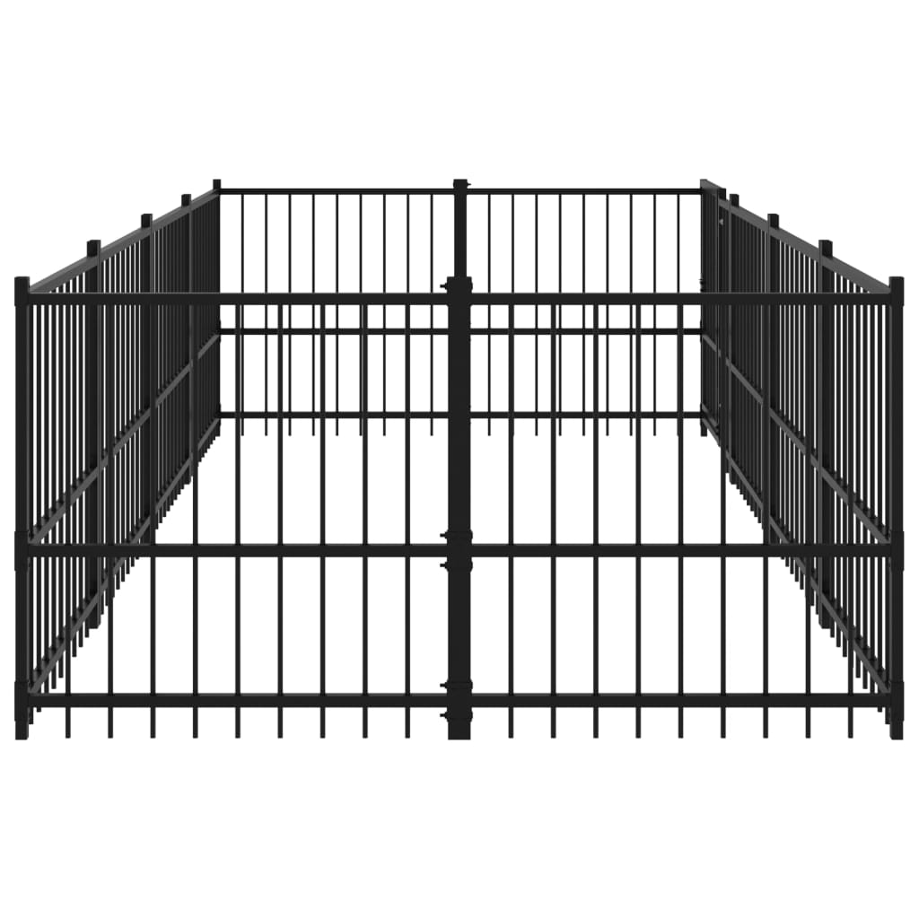 Outdoor Dog Kennel Steel 7.51 m²