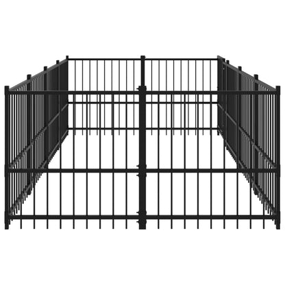 Outdoor Dog Kennel Steel 7.51 m²
