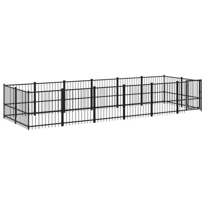 Outdoor Dog Kennel Steel 11.26 m²