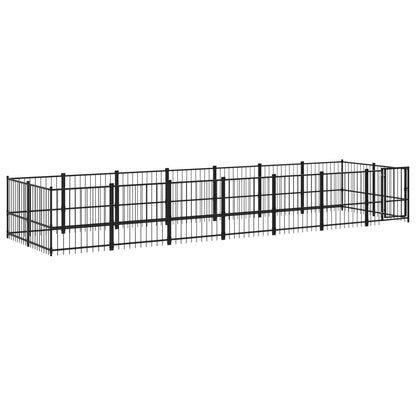 Outdoor Dog Kennel Steel 13.14 m²